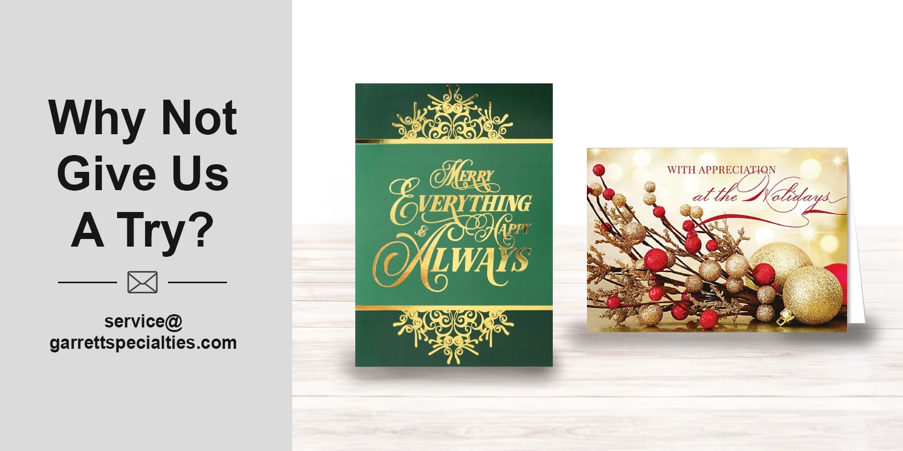Custom greeting cards for businesses and organizations