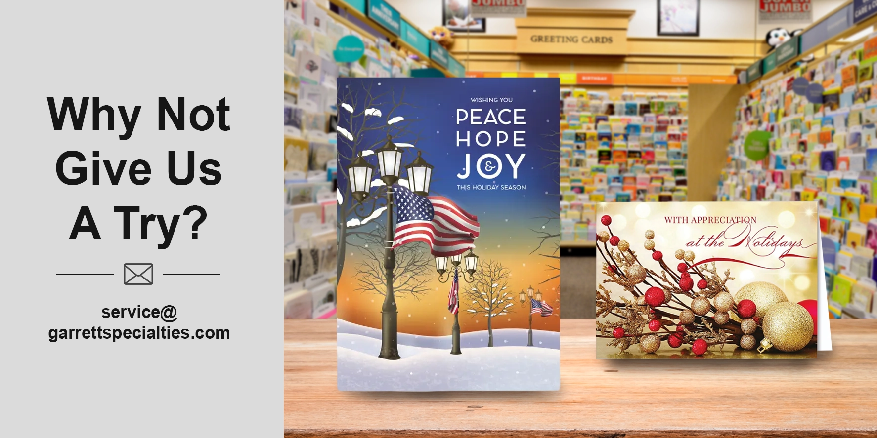 Custom corporate holiday and occasion cards with company logo