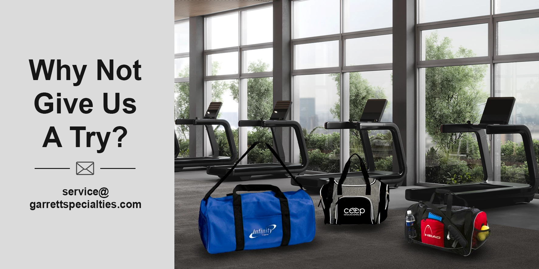 Custom Duffel & Gym Bags | Personalized Sports & Travel Bags Custom duffel and gym bags personalized with company, school and team logos for sports, fitness programs, employee gifts, travel and promotional events