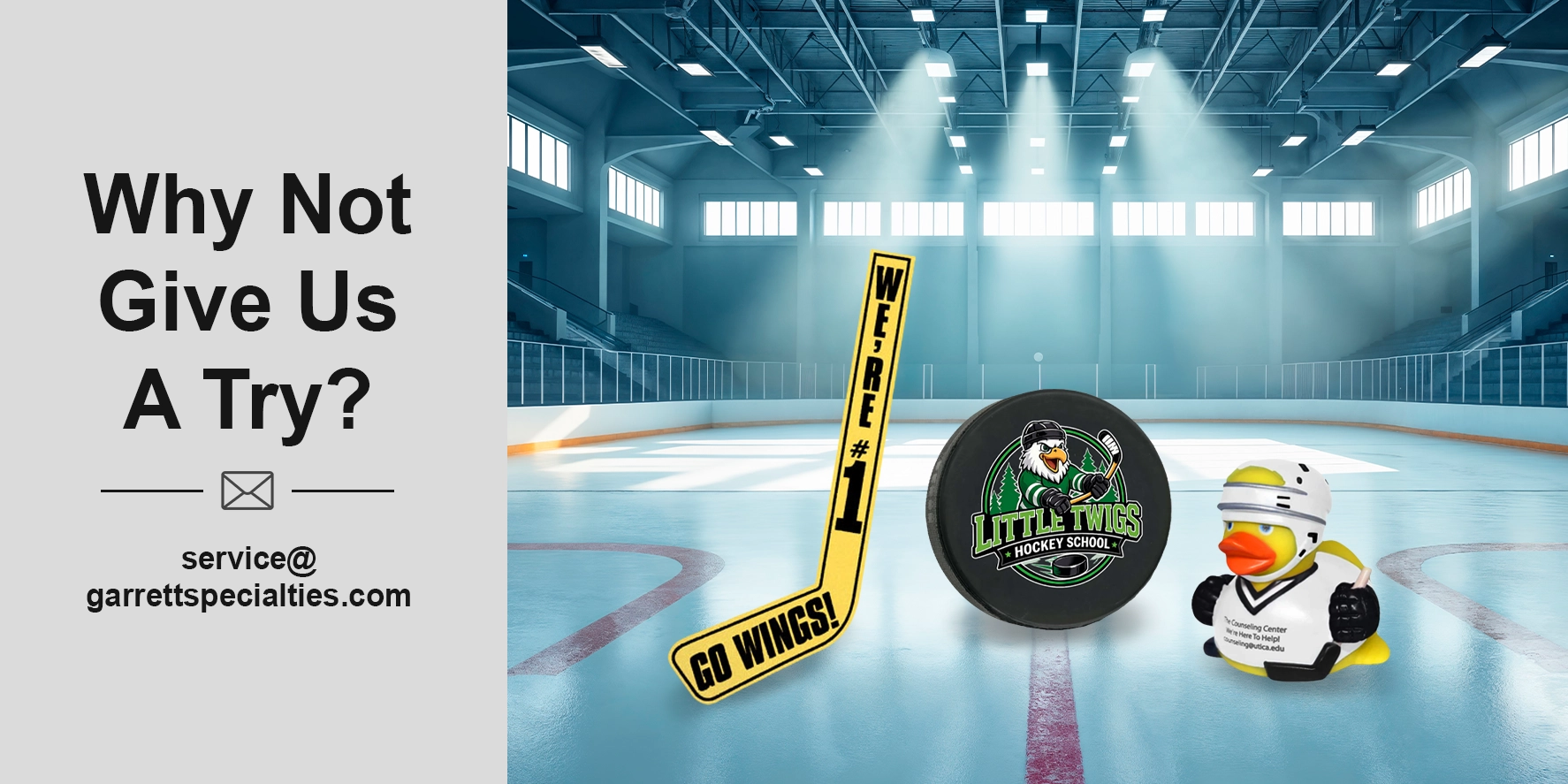 Hockey custom items for your marketing efforts for the team. Promote your brand, support your team or simply celebrate the sport 