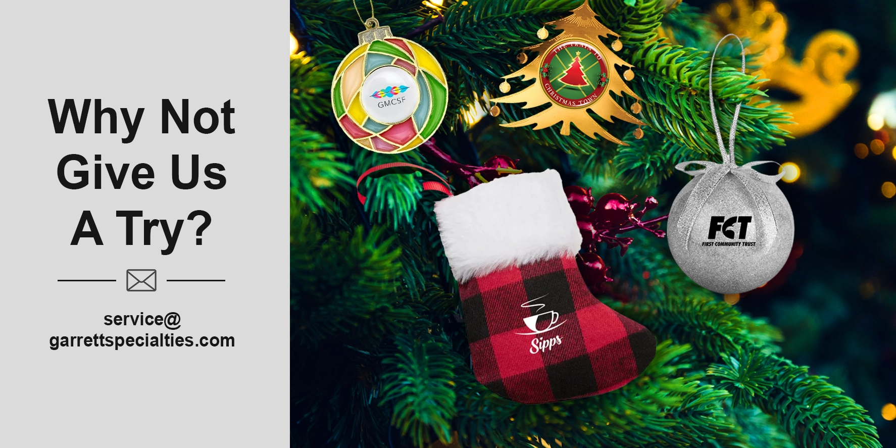 Commemorate company milestones and special events with custom engraved or printed holiday ornaments