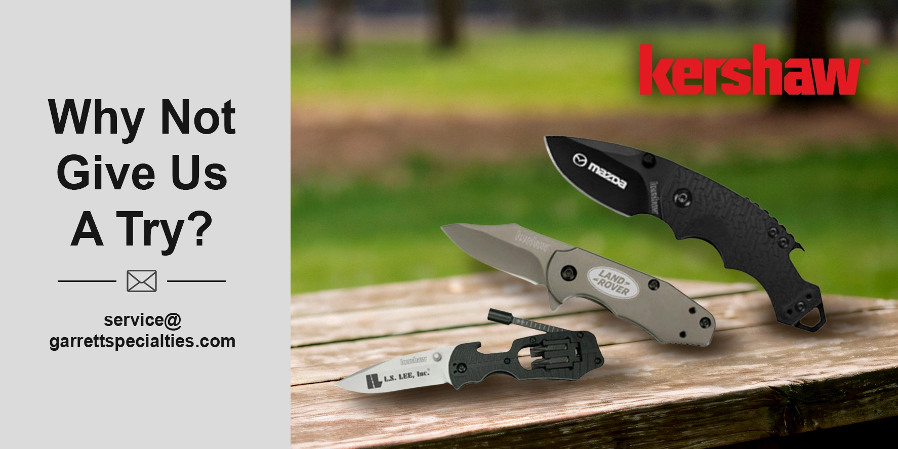 Custom Kershaw knives and promotional Kershaw tools