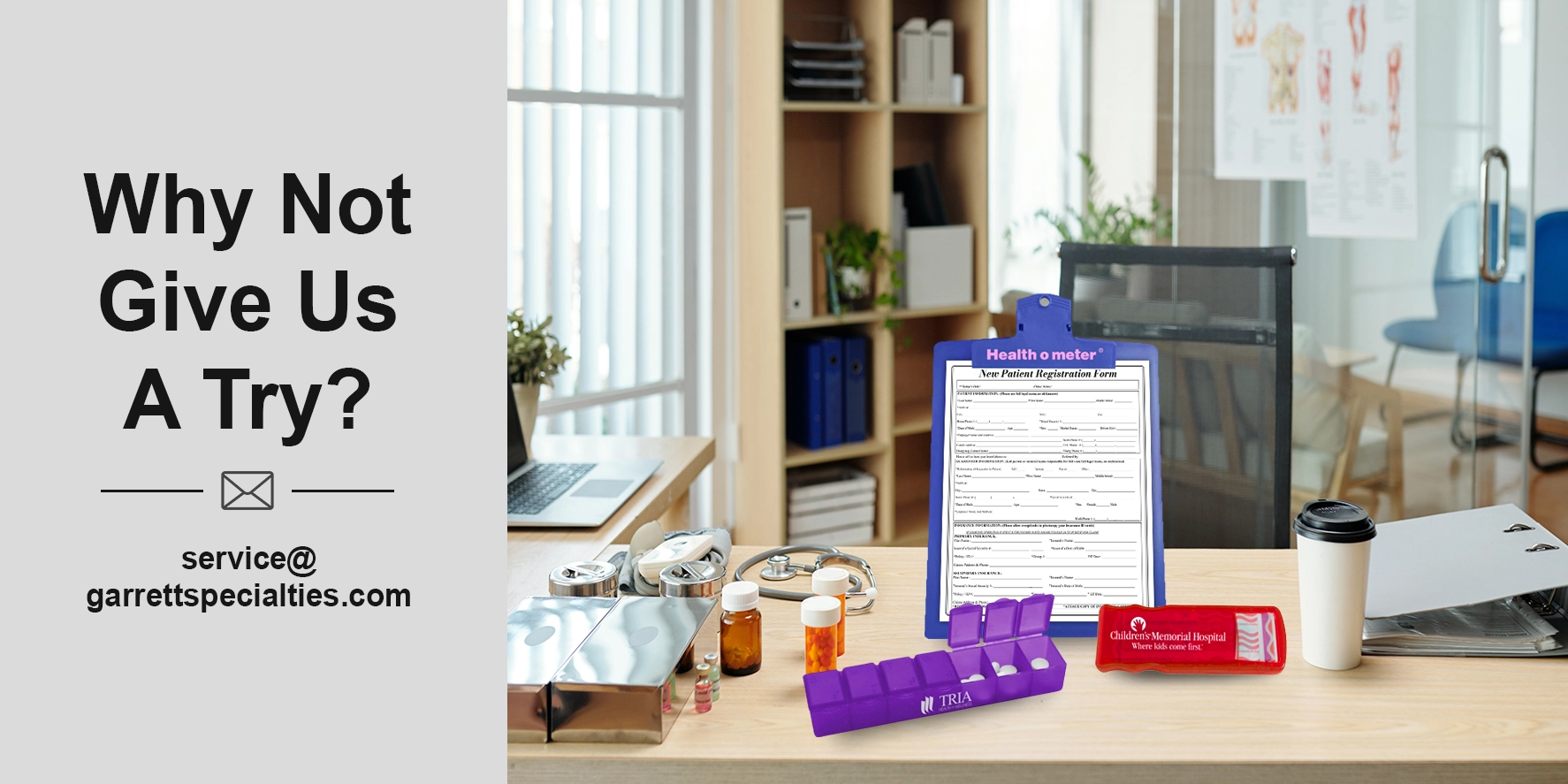 Custom Medical-Themed Items Custom medical practice items span promotional giveaways, clinical organization tools, and patient care essentials