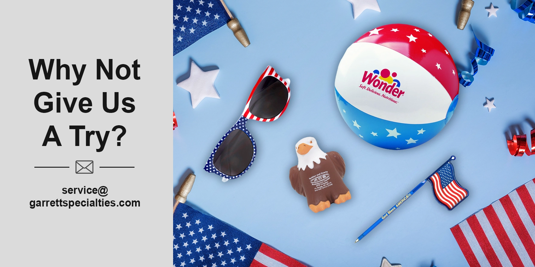 Custom patriotic giveaways and USA-themed promotional products