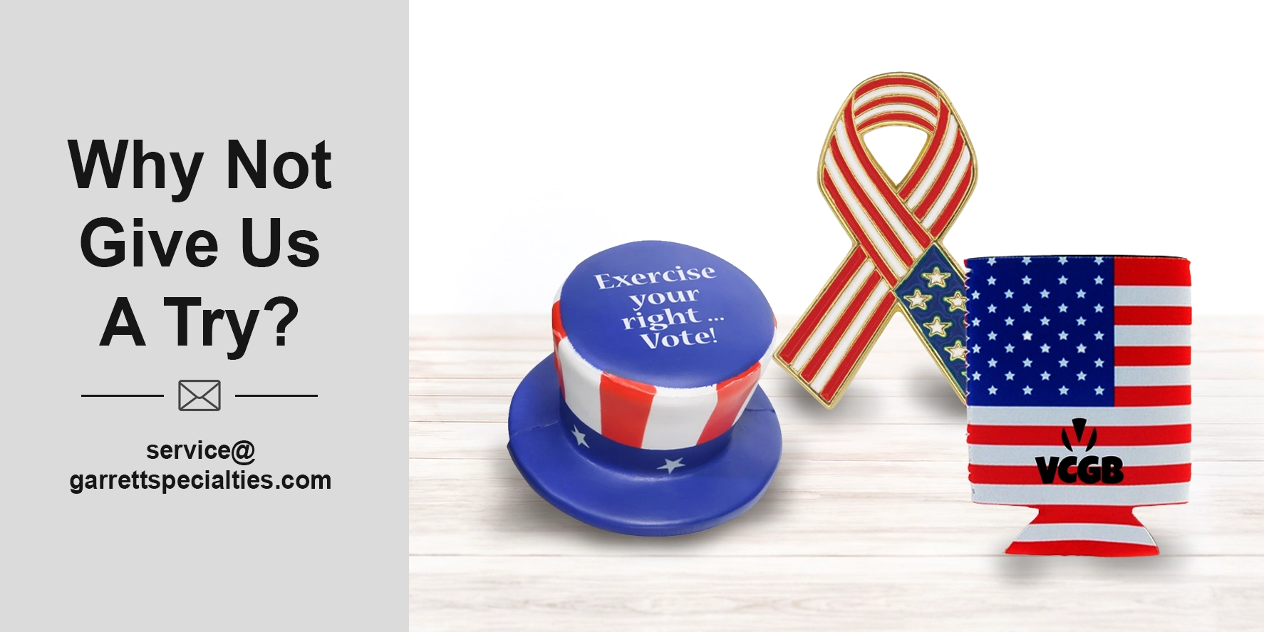 Custom patriotic giveaways and USA promotional products