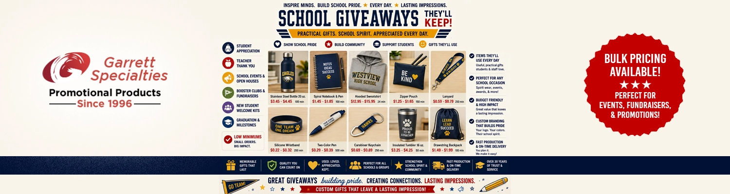 Custom school giveaways and promotional school items