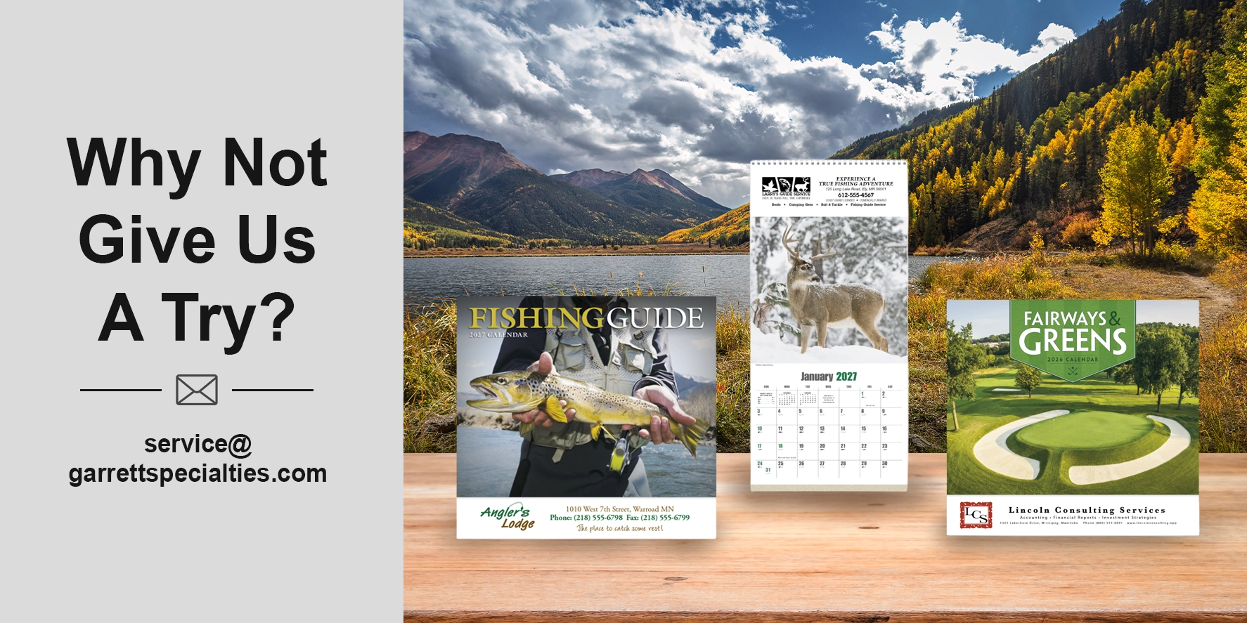 Custom Sports Wall Calendars | Personalized Sports Promotional Calendars Custom sports wall calendars featuring fishing, hunting, golf and other sports themes personalized with business and organization logos for customers, employees, teams, clubs and outdoor enthusiasts