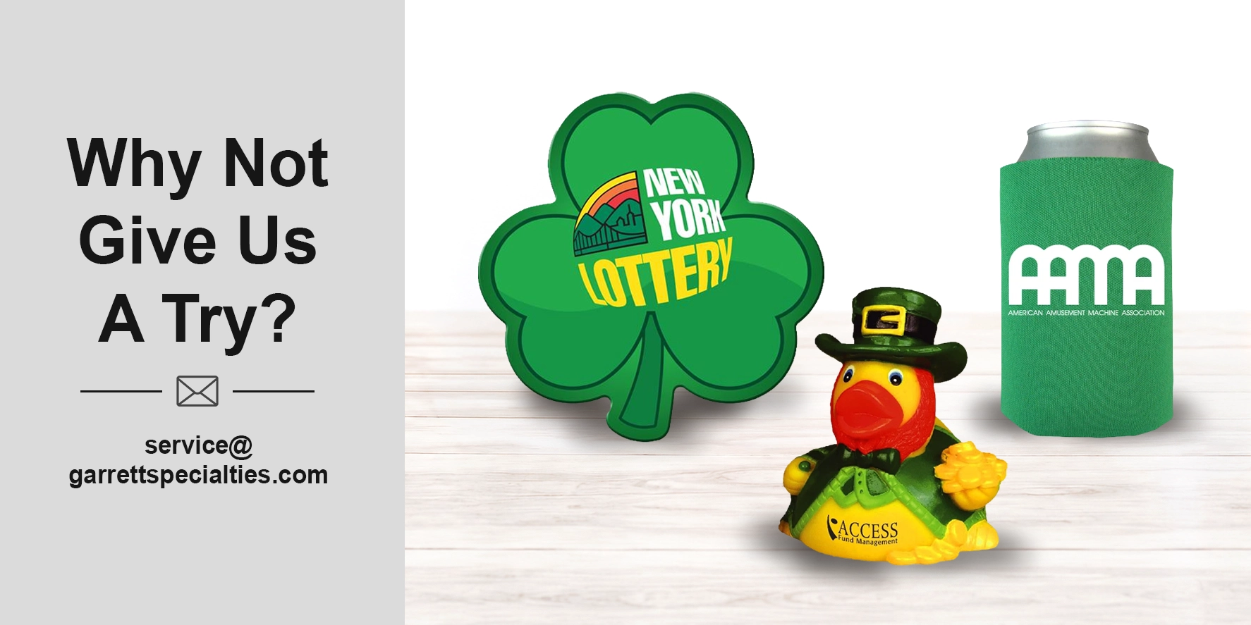 Custom St. Patrick's Day giveaways and promotional items