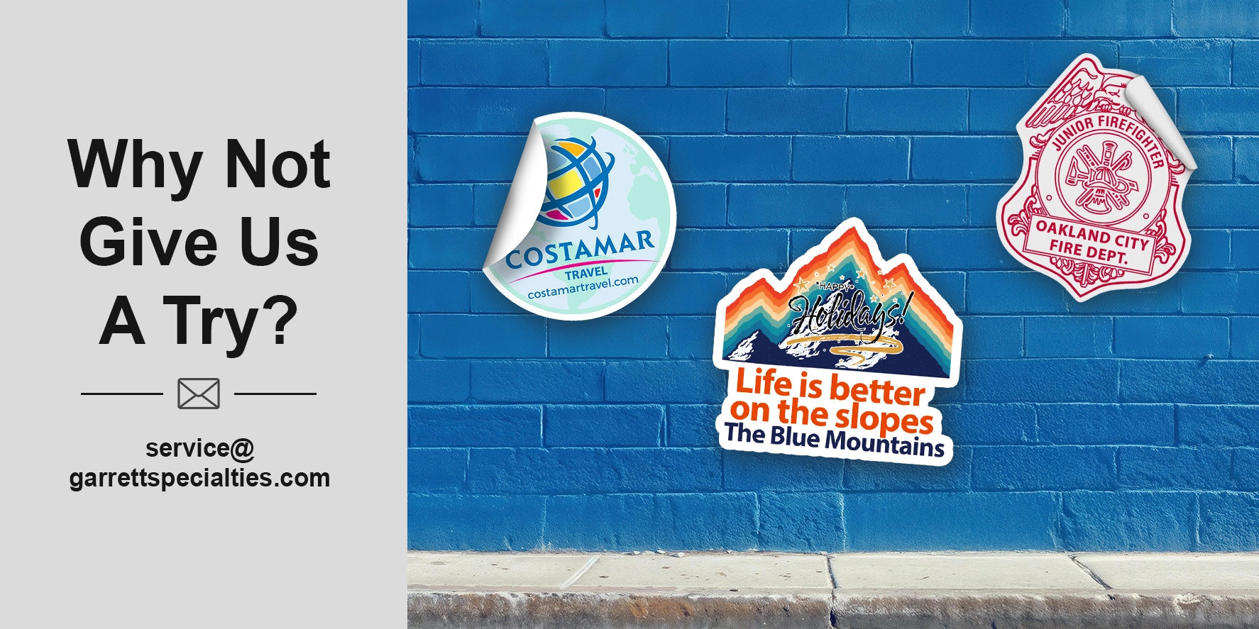 Custom stickers, die-cut designs, rolls and sheets  are cheap advertising that sticks around keeping your logo or message fresh