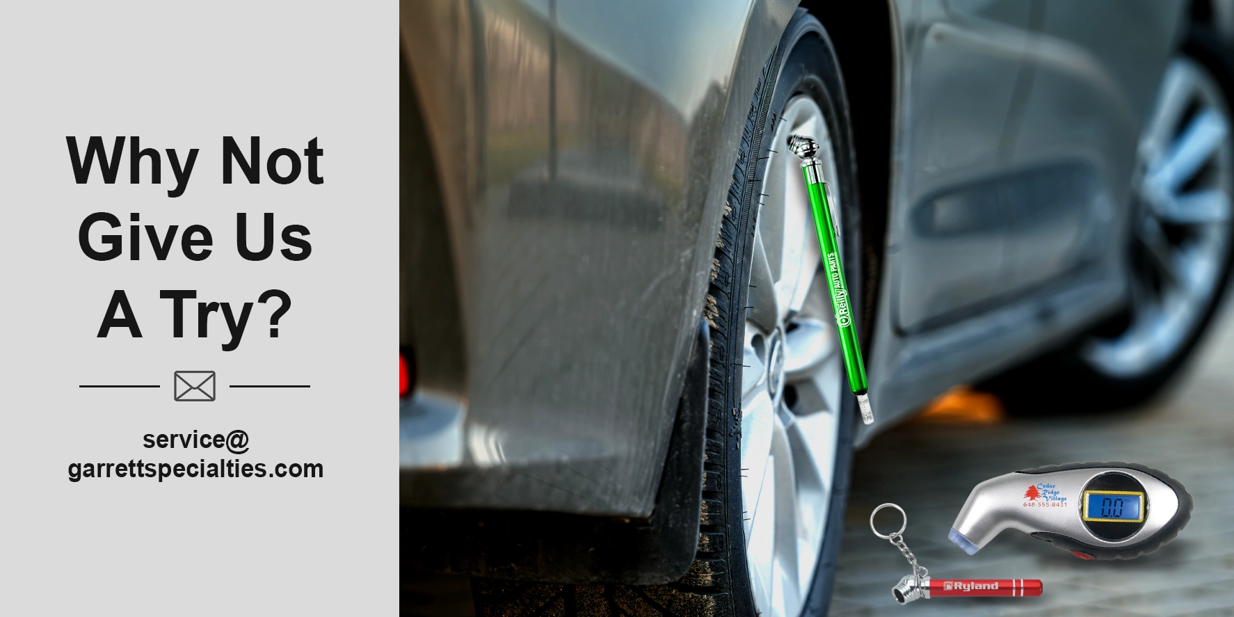 Custom tire gauges for automotive promotions