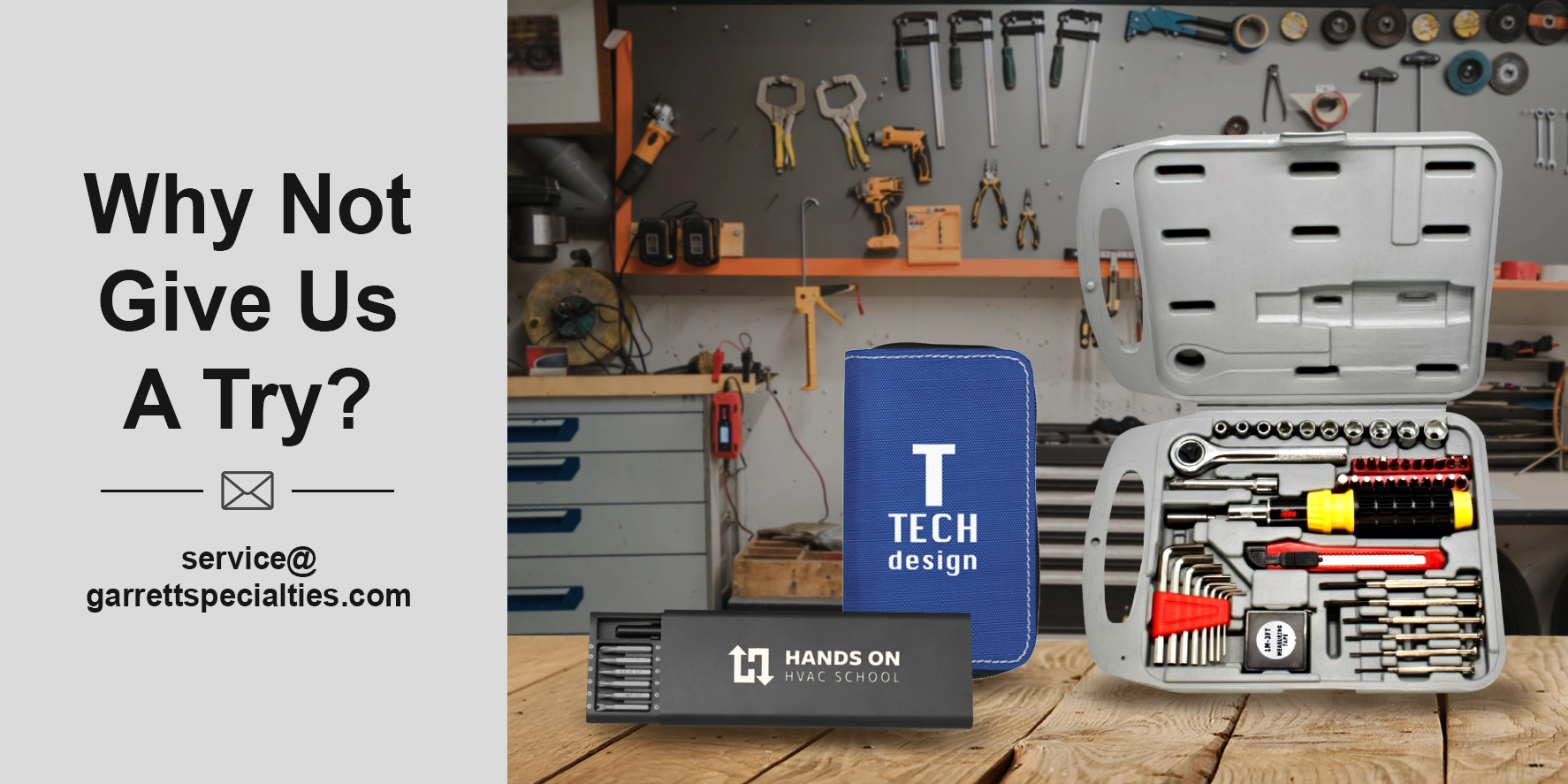 Custom tool kits and promotional tool sets