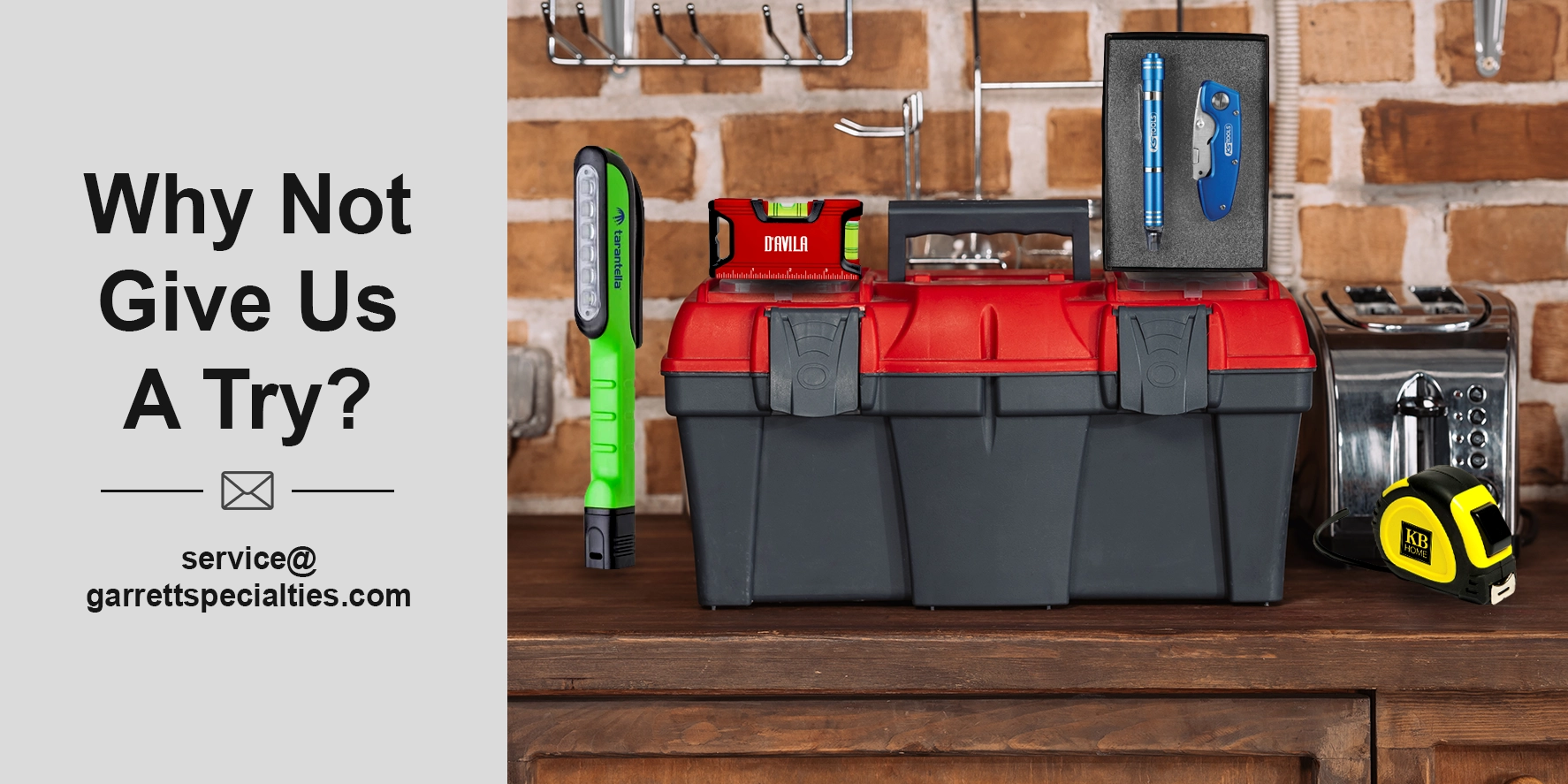 Essential Household Tools Custom promotional tools for the home range from compact mini keychains and screwdrivers to comprehensive household tool sets and emergency gear branded with your company logo