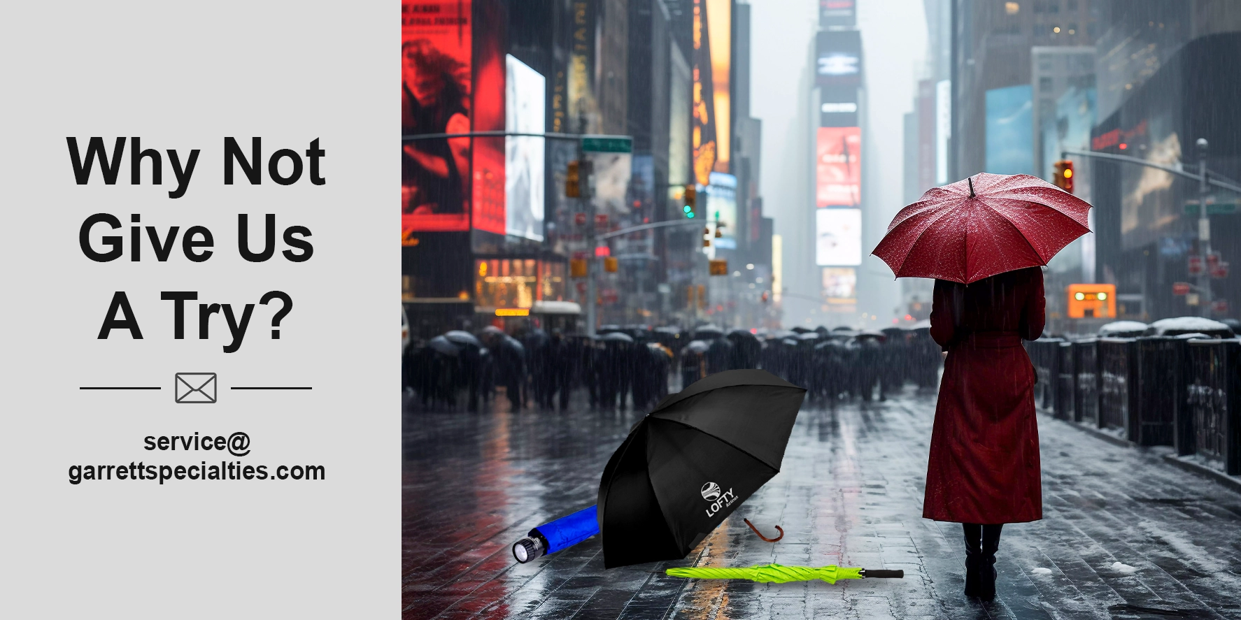 Personalized Umbrellas with Your Logo Custom umbrella products protect you from the sun or rain while exposing your logo