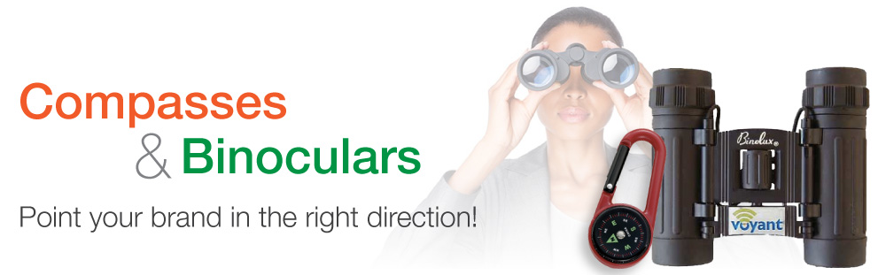 Compasses and Binoculars Custom Compasses and Promotional Binoculars