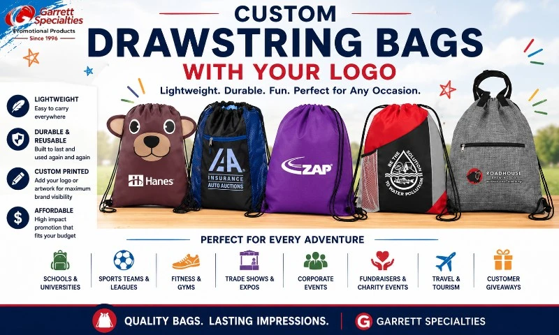 Custom drawstring bags with your logo including sports packs, cinch bags, and promotional backpacks Custom drawstring bags with your logo including sports packs, cinch bags, and promotional backpacks