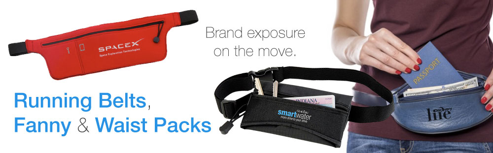 Promotional Fanny Packs, Waist Packs and Running Belts Custom Fanny Packs, Waist Packs and Running Belts