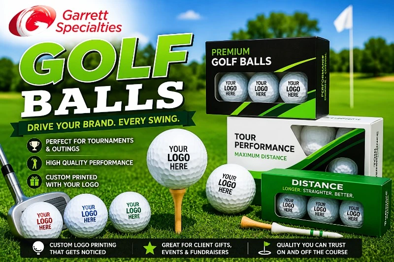Custom Golf Balls Custom golf balls with logo for tournaments, corporate golf outings, charity events, and promotional giveaways