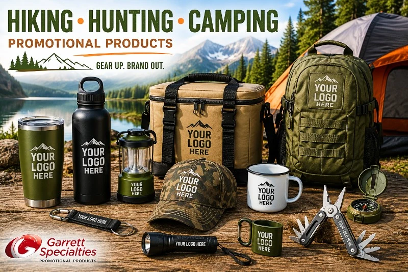 Custom hiking, hunting, and camping promotional products with logo including backpacks, coolers, and outdoor gear Custom hiking, hunting, and camping promotional products with logo including backpacks, coolers, and outdoor gear