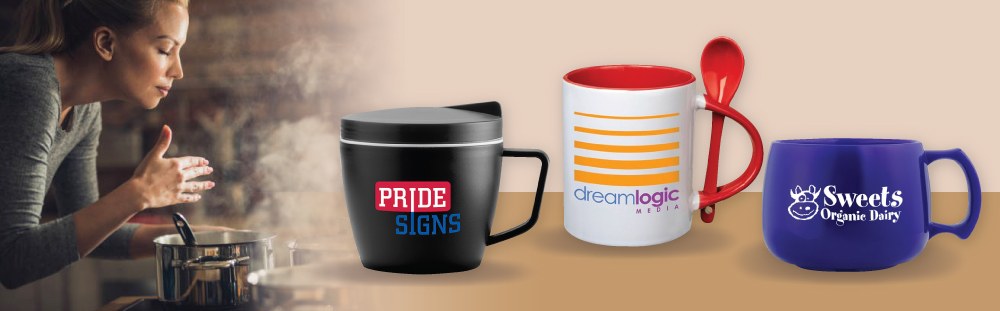 Printed Soup Cup Promotional Soup Mugs