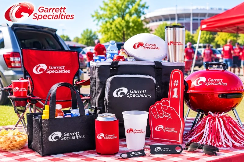 Custom Tailgating Gear Custom tailgating gear with logo including coolers, chairs, drinkware, grills, and game day promotional products