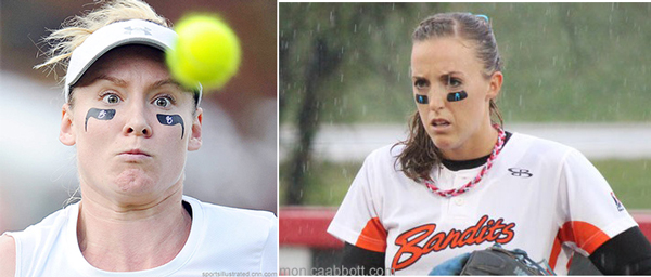 Bethanie Mattek and Monica Abbott Logo Eye Black Stickers