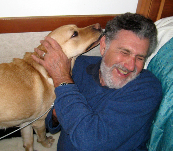 Elliot Aronson, a notable social psychologist and his guide dog, Desilu, whom he received in January 2011 - Source: Wikipedia 