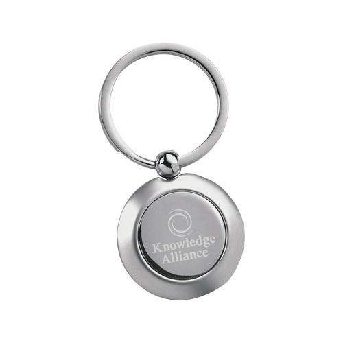 Promotional Silver Round Keytag