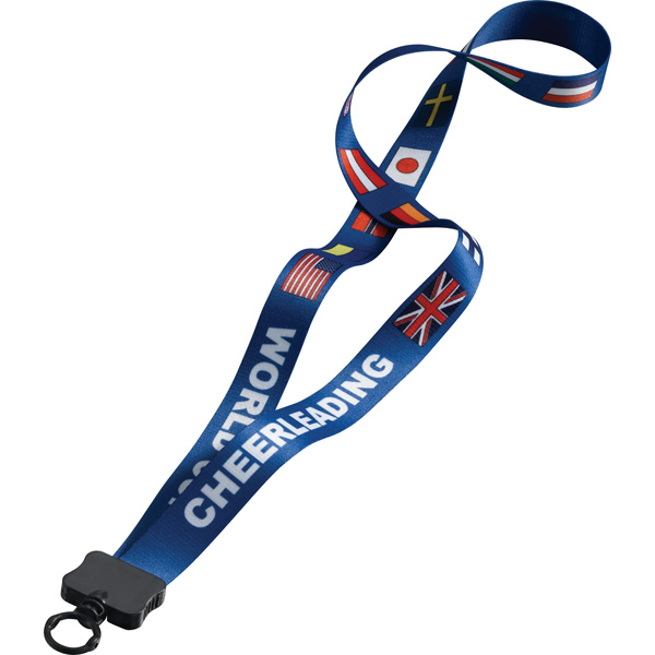 Promotional Sublimated Polyester Lanyard w/O-ring Attachment-3/4