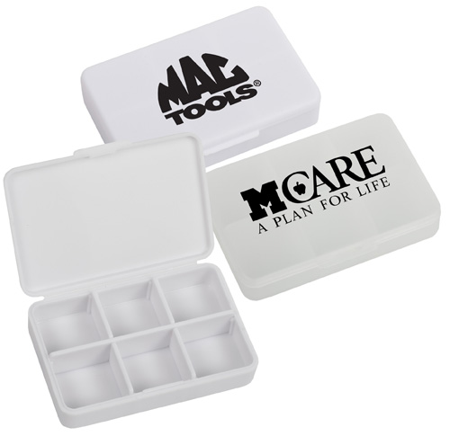Promotional 6 Compartment Pill Box