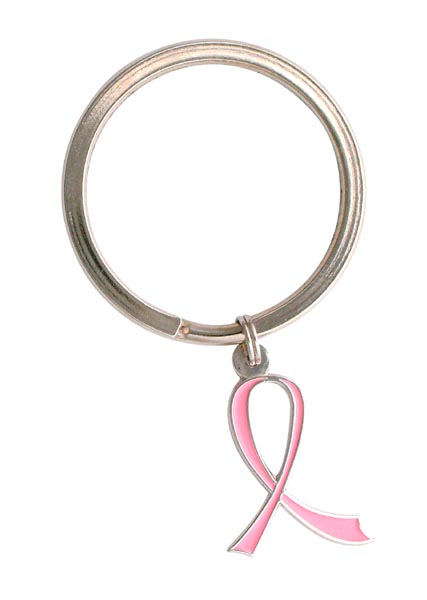 Promotional Pink Ribbon Key Tag