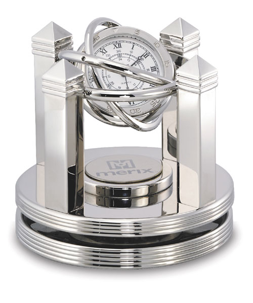 Promotional Silver Celestial Clock