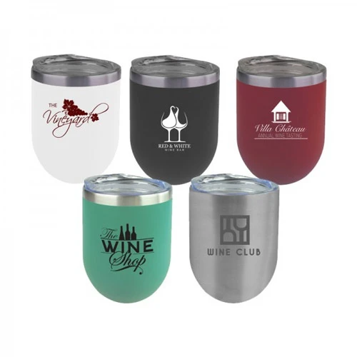 Promotional Sipper Wine Tumbler - 12oz.