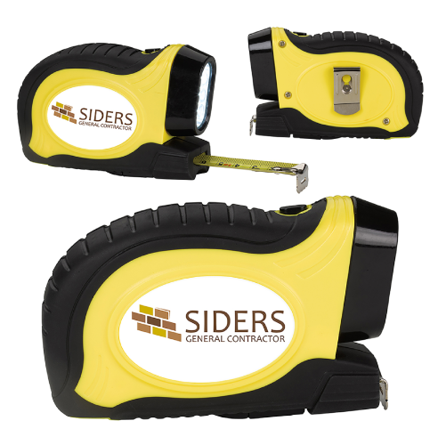 Promotional Tape Measure with LED Flashlight 