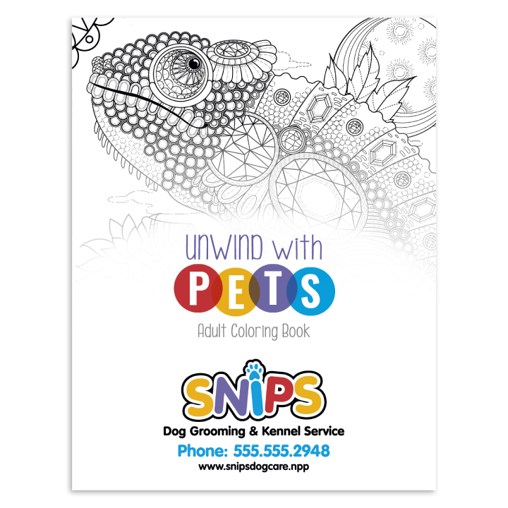 Promotional Good Value™ Unwind with Pets Adult Coloring Book