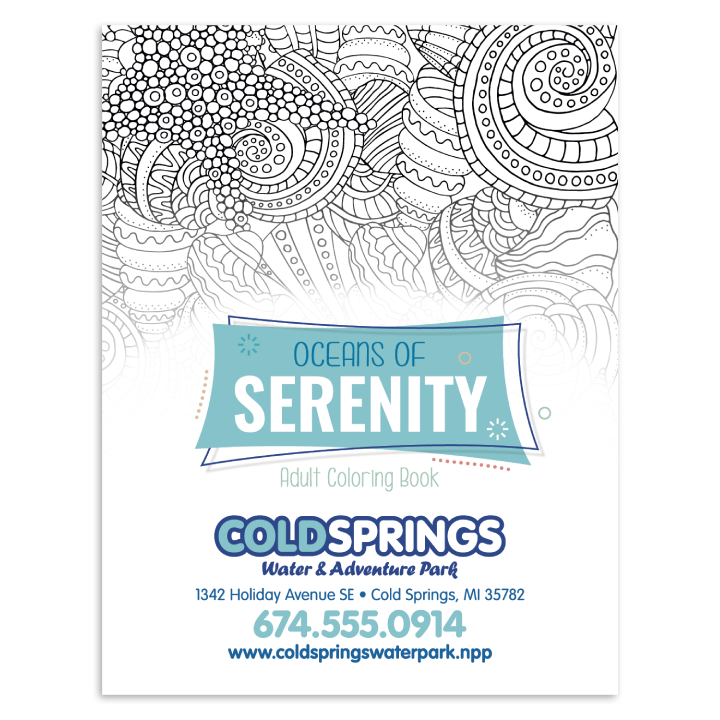 Promotional Good Value™ Oceans of Serenity Adult Coloring Book