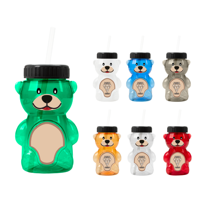 Promotional Cubbie RPET Bottle with Straw Lid - 20 oz