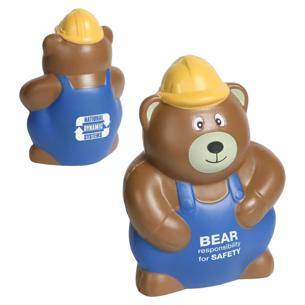 Bear Construction Worker Stress Ball