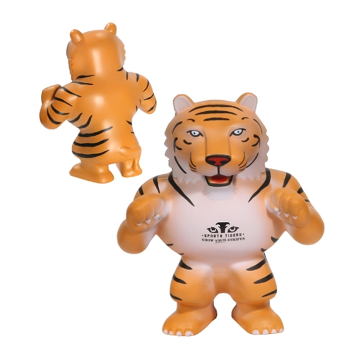 Promotional Tiger Mascot Stress Ball