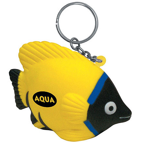 Promotional Tropical Fish Key Chain Stress Ball