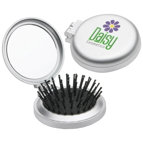 Travel Disk Brush and Mirror