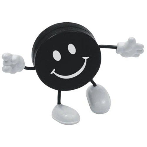 Promotional Hockey Puck Figure Stress Reliever