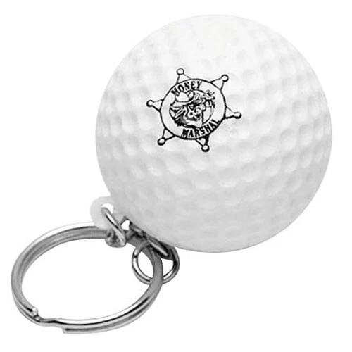 Promotional Golf Ball Stress Reliever Key Chain