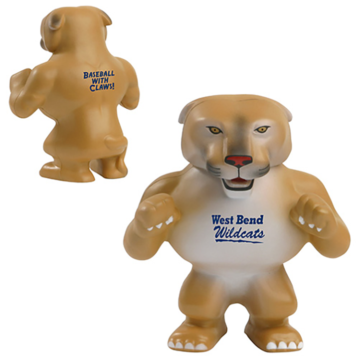 Promotional Wildcat Cougar Mascot Stress Ball