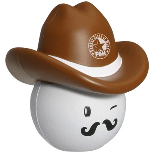 Promotional Cowboy Mad Cap Stress Ball