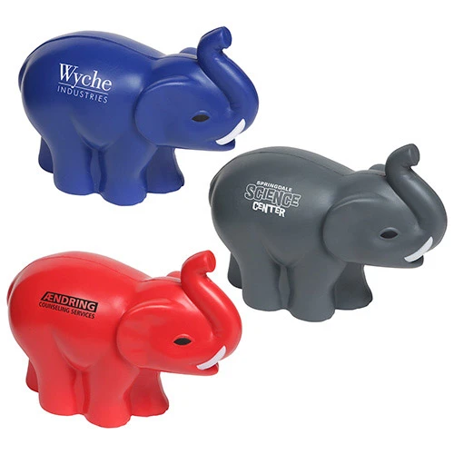 Promotional Elephant with Tusks Stress Reliever