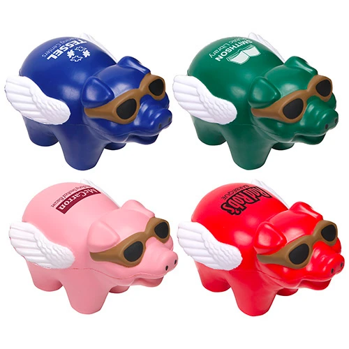 Promotional Flying Pig Stress Reliever