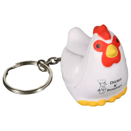 Promotional Chicken Key Chain Stress Reliever
