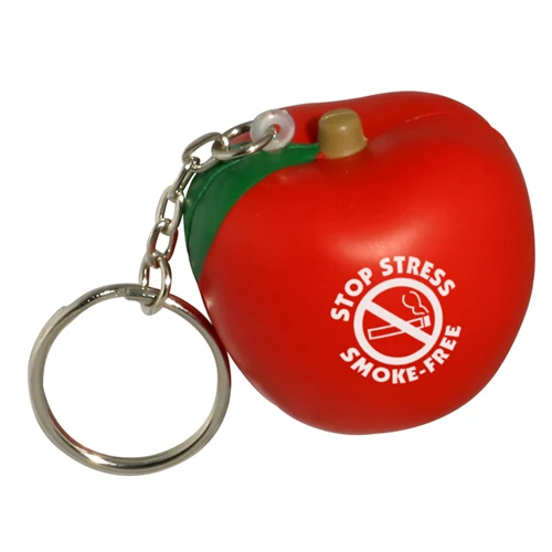 Promotional Apple Key Chain Stress Reliever