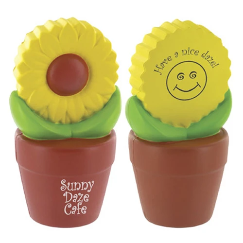 Promotional Sunflower in Pot Stress Reliever