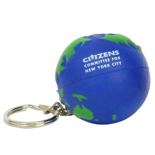 Promotional Earth Ball Key Chain Stress Ball